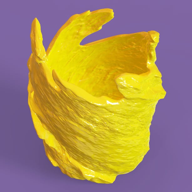UNIQUE SCULPTURAL ORGANIC PLANTER 3d model