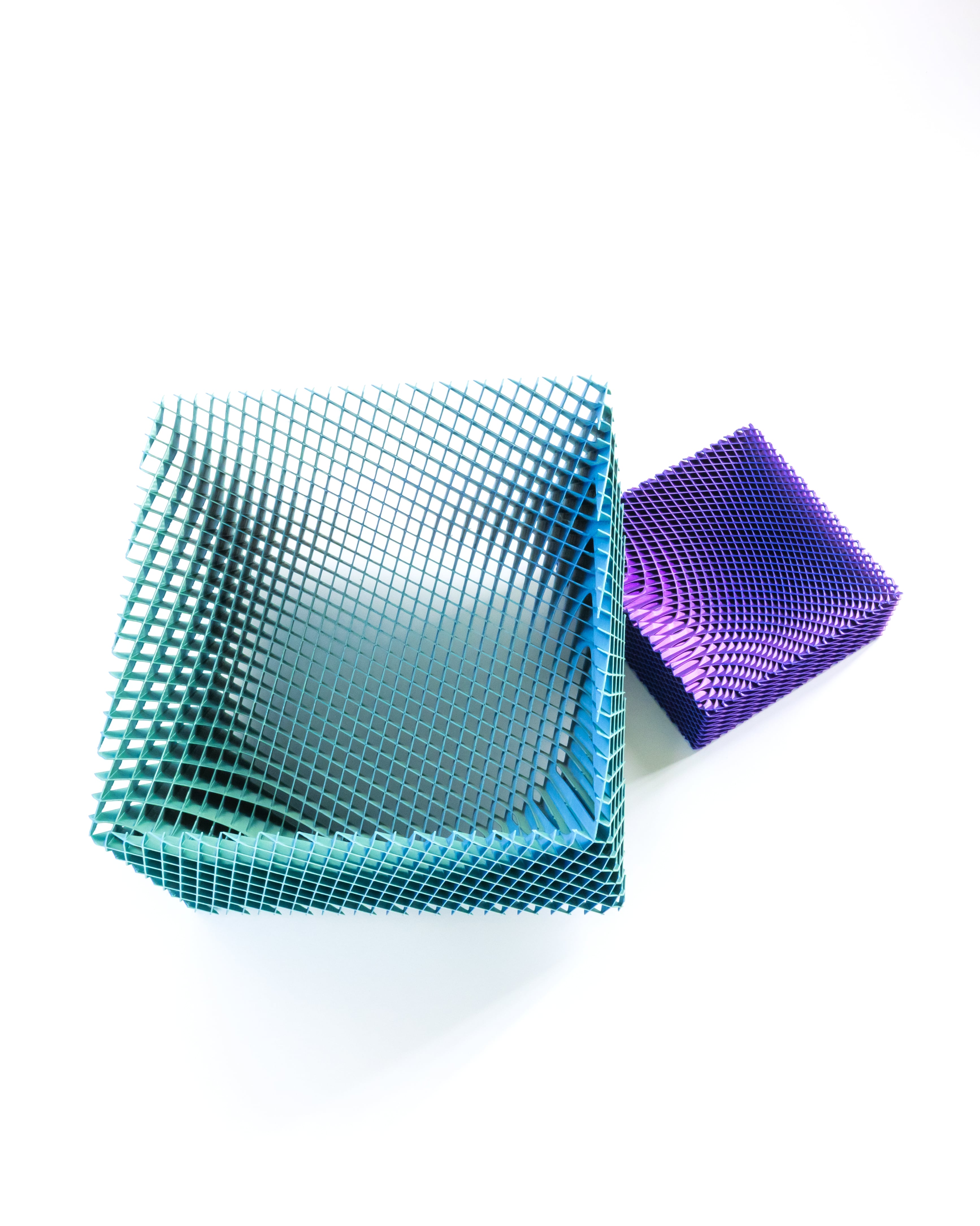 CORRUGA Square Bowl // Large 3d model