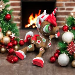 Christmas Gingerbread Cutie Unicorn 3d model