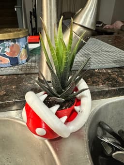 Mario Piranha Succulent or Plant Pot 3d model