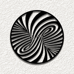 optical illusion vortex circle WALL ART HOME DECOR 3d model