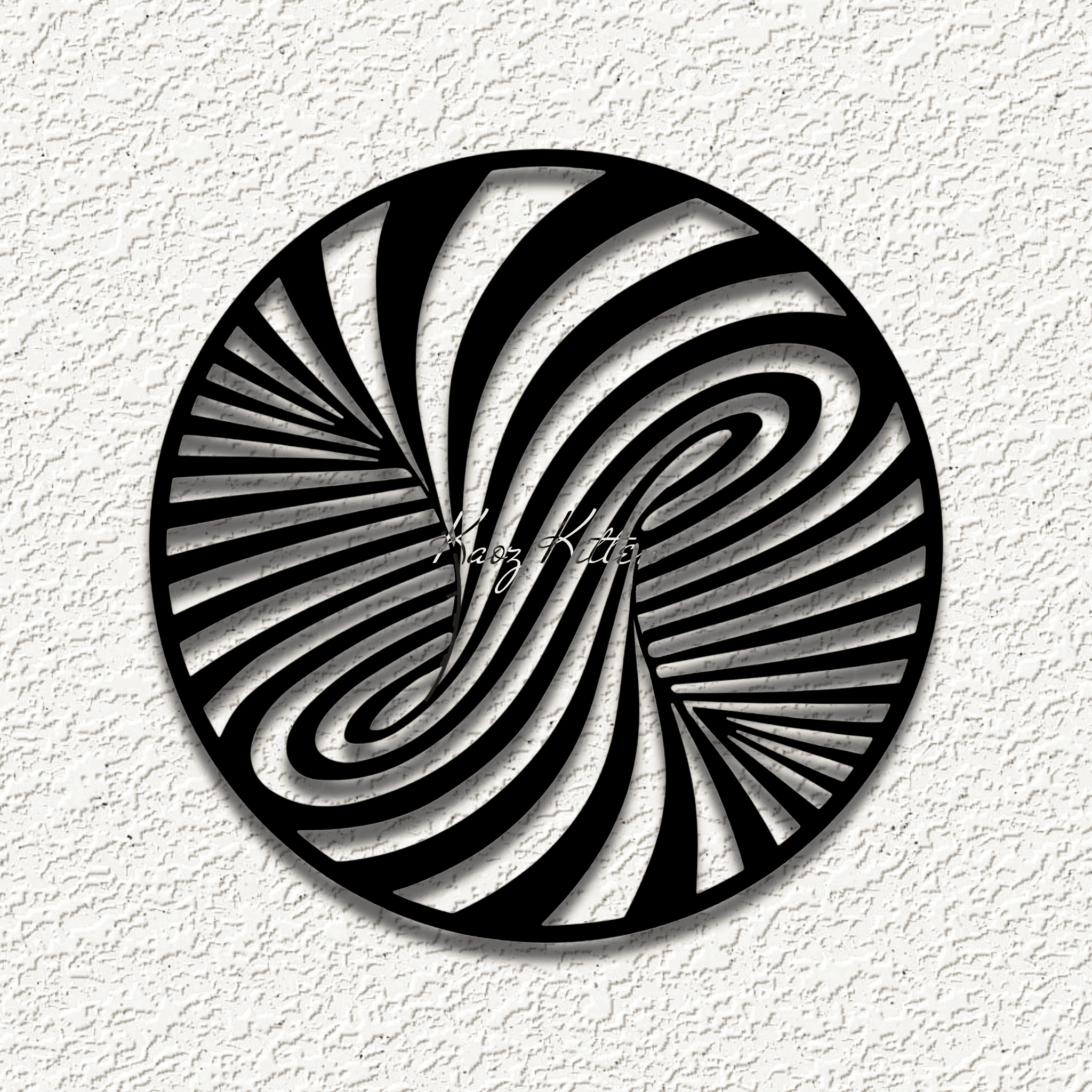 optical illusion vortex circle WALL ART HOME DECOR 3d model