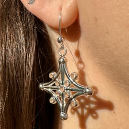 Snowflake Cross Earring 3d model