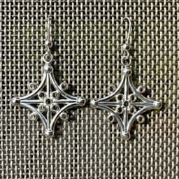 Snowflake Cross Earring 3d model