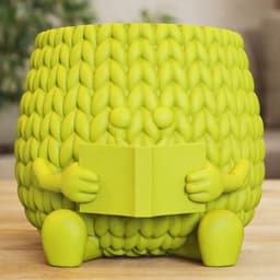 KNITTED HAPPY FACE PLANTER POT 3d model