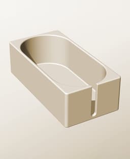 CX96-65-SS Stackable slotted bin box module for creative decor 3d model