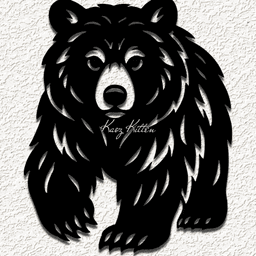 furry mama bear WALL ART HOME DECOR 3d model