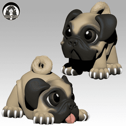 Pug Puff - Exclusive Model 3d model