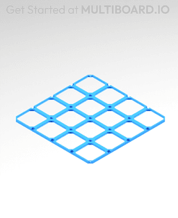4x4 LU - Drop-In Multibin Panel 3d model