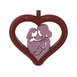 Mom's Day Heart Pendants 3d model