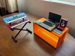 1/6 Scale Keyboard with Adjustable Stand 3d model