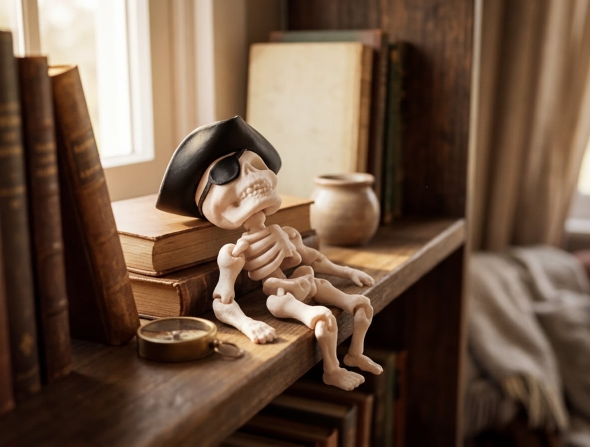 Articulated Pirate Skeleton Mini Figure 3d model