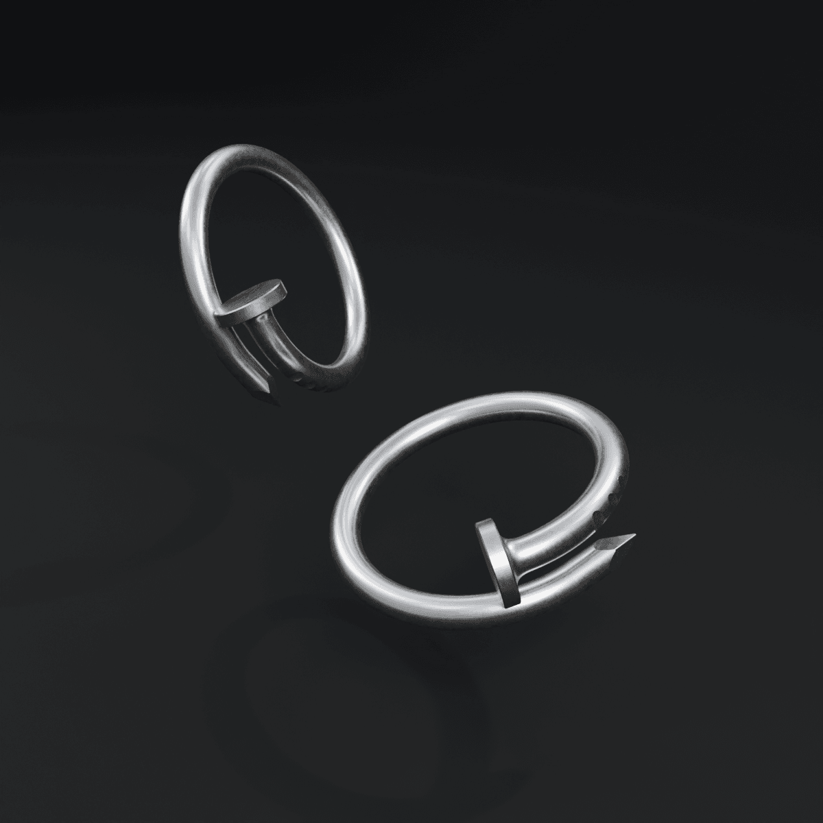 Yet another bent nail ring 3d model