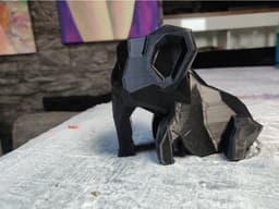 huge headed poly elephant 3d model