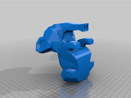 huge headed poly elephant 3d model
