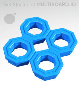 Quad Raised Snap 3d model