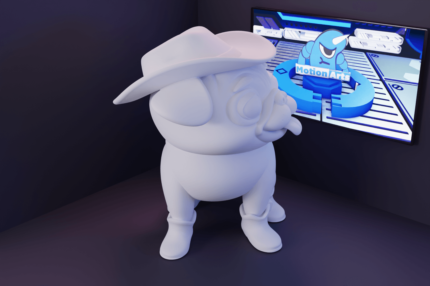 Pug Cowlboy.stl 3d model