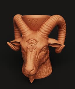 Baphomet Goat Organizer Multi-Color 3MF | Gothic Art | Bambu Ready 3d model