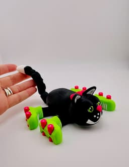 Cat Roller Skate Flexi 3d model
