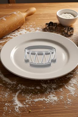 Drum Cookie Cutter, Biscuit Cutter 3d model