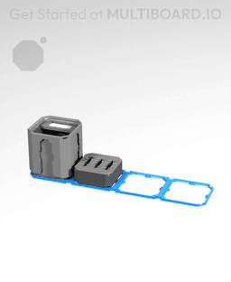 4x1 LU - Lite MultiBin Panel 3d model