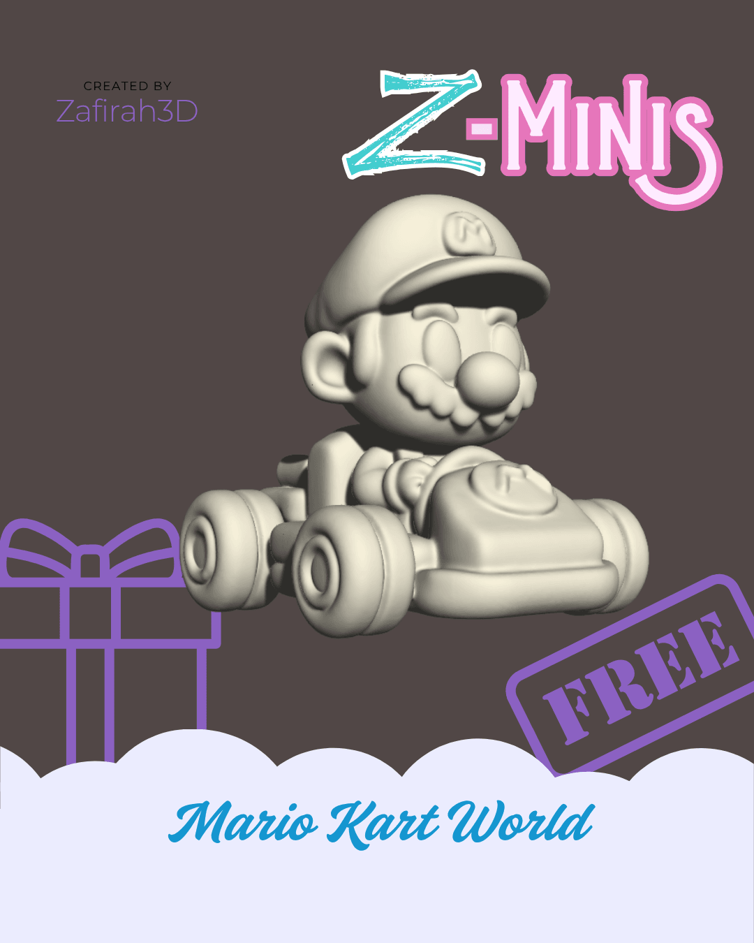 Z-MINIS MARIO KART FOR FREE 3d model