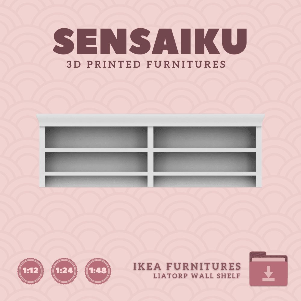 Miniature Replica 04. Liatorp Wall Shelf for Miniature Dollhouse IKEA 3D - IKEA 3D Print (1:12,24,48 3d model