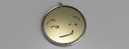 Spinning key ring! Smirking Emoji 3d model