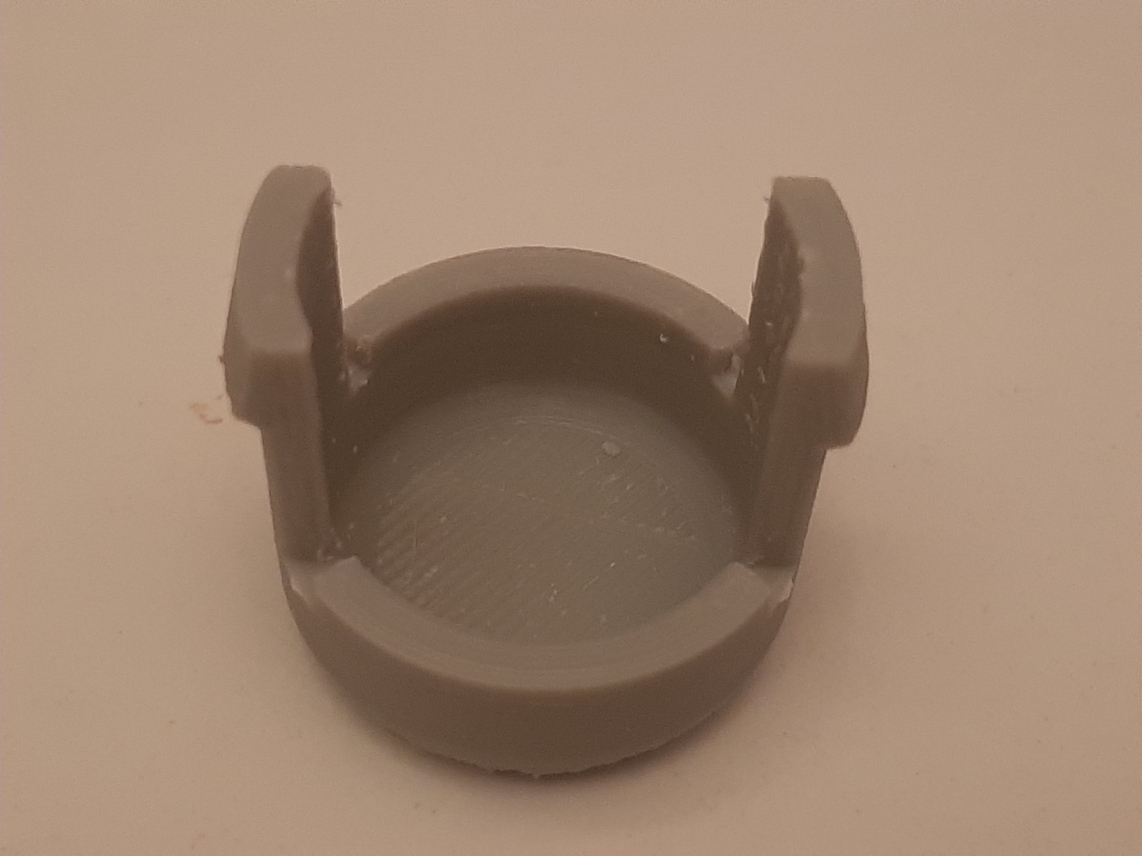 Printed in Longsell grey ABS on Labists ET4 printer. My 2nd ever print using ABS (first was a calibration cube), so first attempt failed, as it shrunk and lifted off the bed. Final settings: nozzle temp 235C, bed temp 100C, 0.1" resolution, 40% infill, 40mm/s print speed. fan off, ambient room temp cranked to 25C, with no draughts = Success!