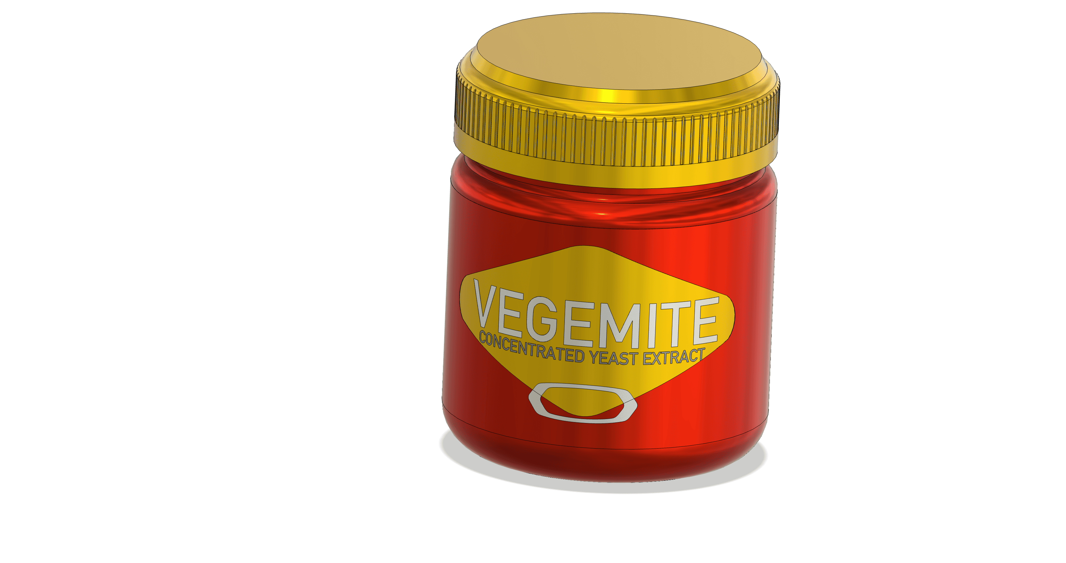 Vegemite Stash Container - #FunctionalArt 3d model
