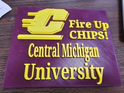 Central Michigan University Sign 3d model