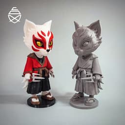 Kitsune Chibi 3d model