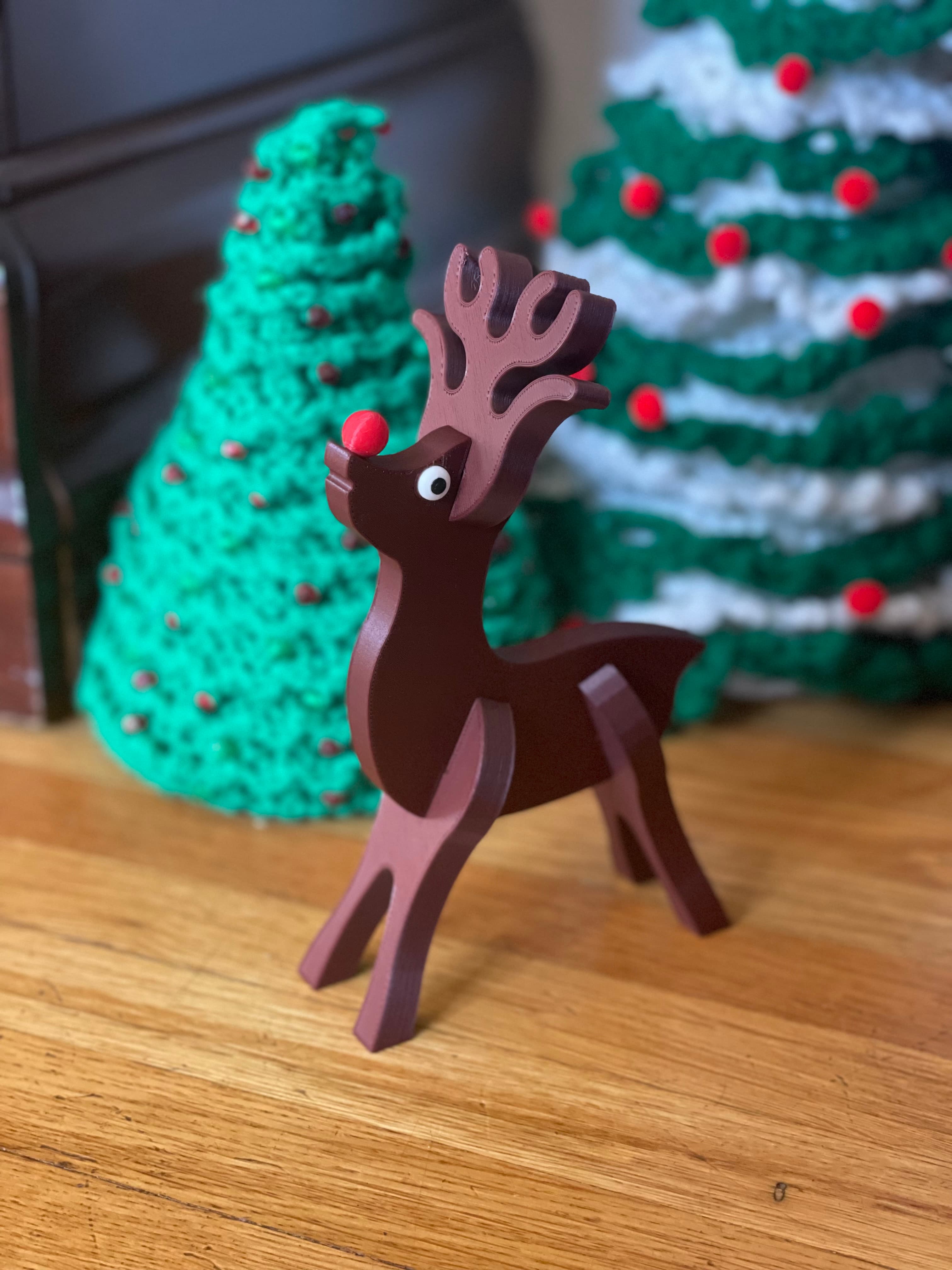Reindeer Wood Cut Kit 3d model