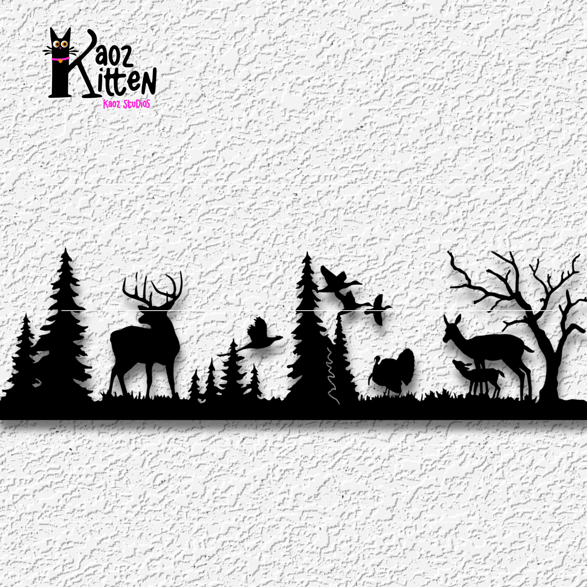 mountain forest wall art cabin home decor 3d model