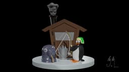 Penguin's Surprise Catch 3d model