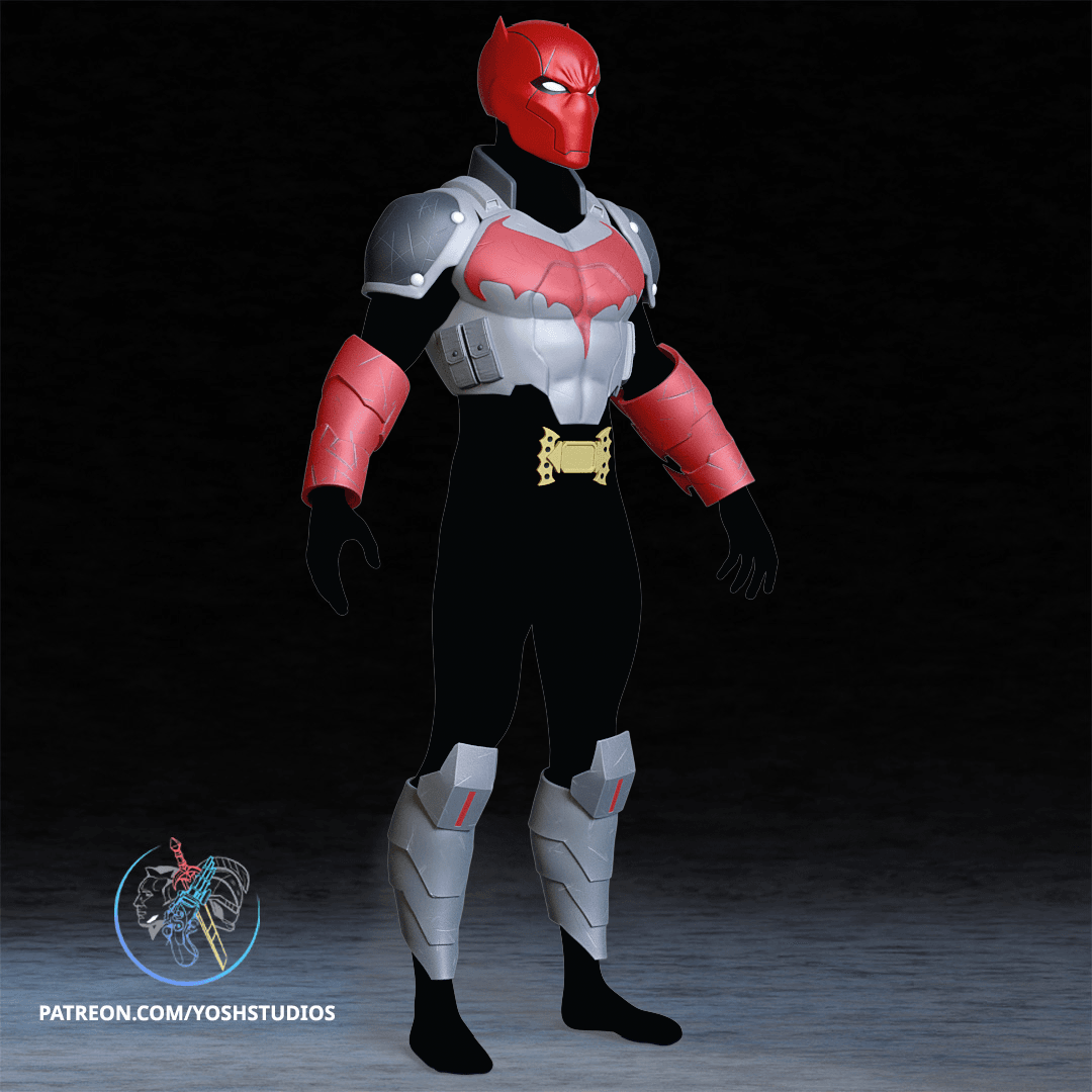 Red Mercenary Comic Armor 3D Printer STL File 3d model
