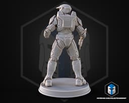 Campaign Evolved Master Chief Figurine Pose 2 - 3D Print Files 3d model