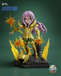 Saint Seiya Mu Chibi - Premium Collectible 3d model