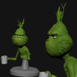 The Grinch's Morning Coffee Bust 3d model