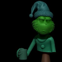 The Grinch's Morning Coffee Bust 3d model