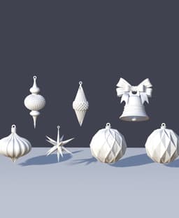 Amazing Christmas Ornaments 3d model