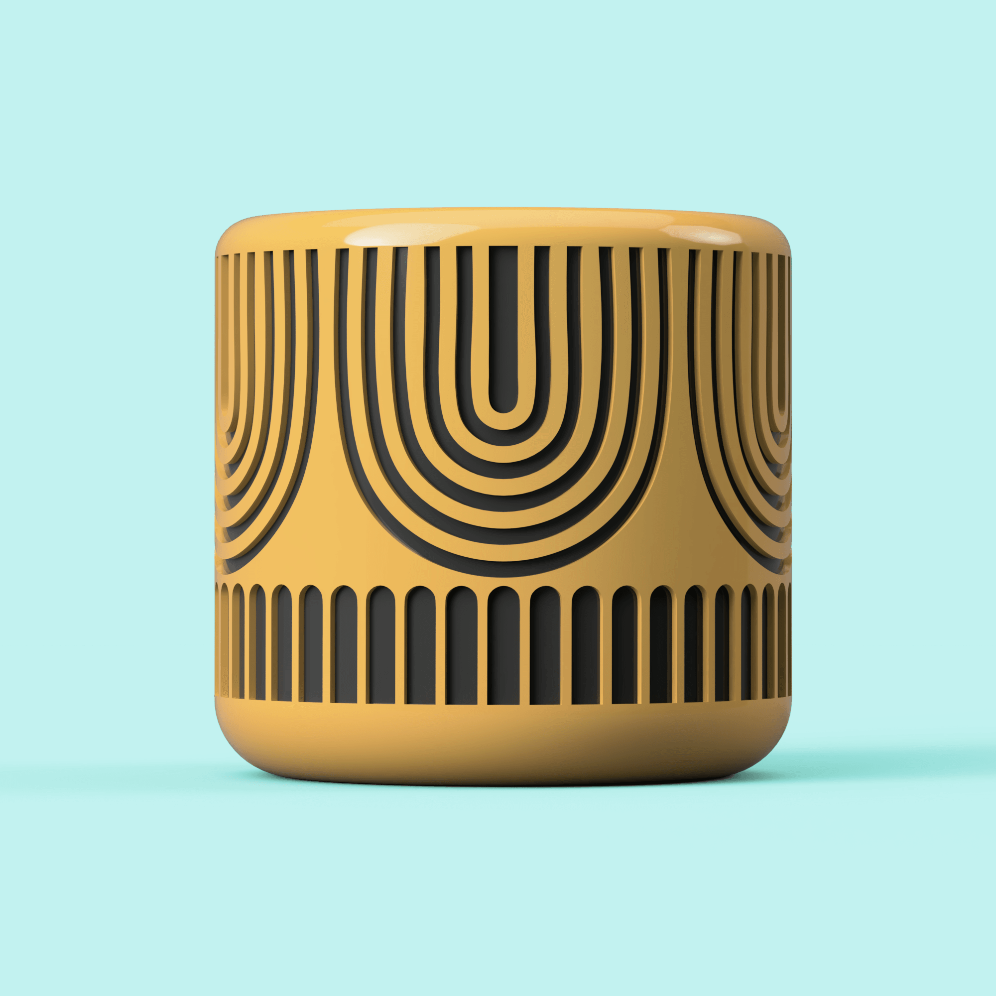 Tribal Pattern Planter 3d model