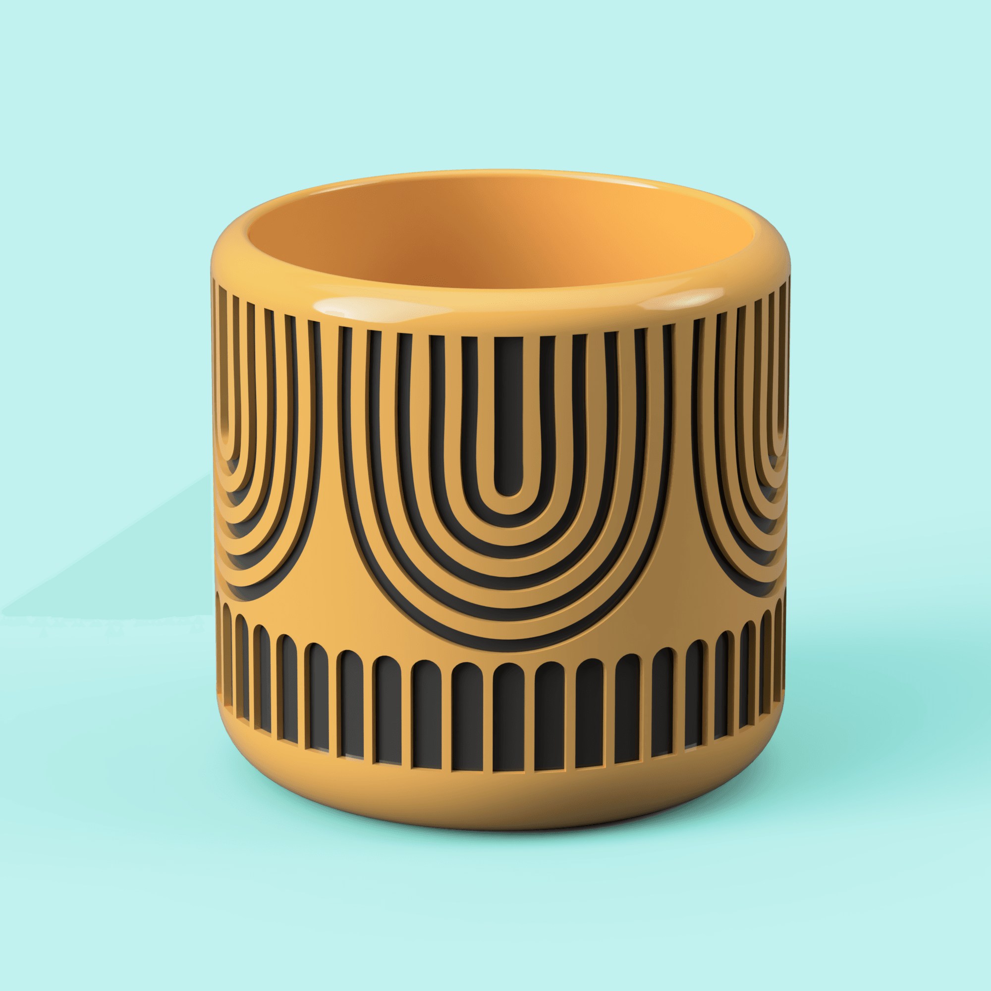 Tribal Pattern Planter 3d model