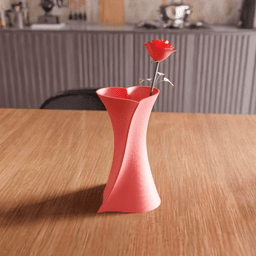 Twisted Heart Vase 3d model