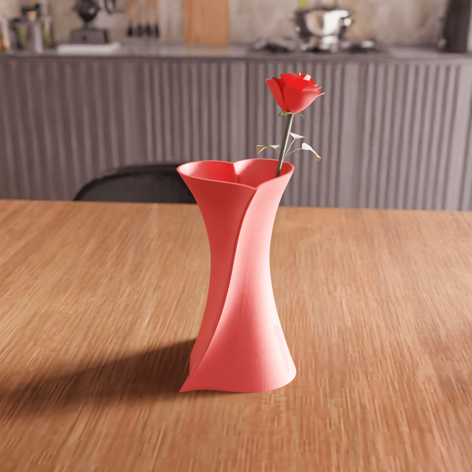 Twisted Heart Vase 3d model