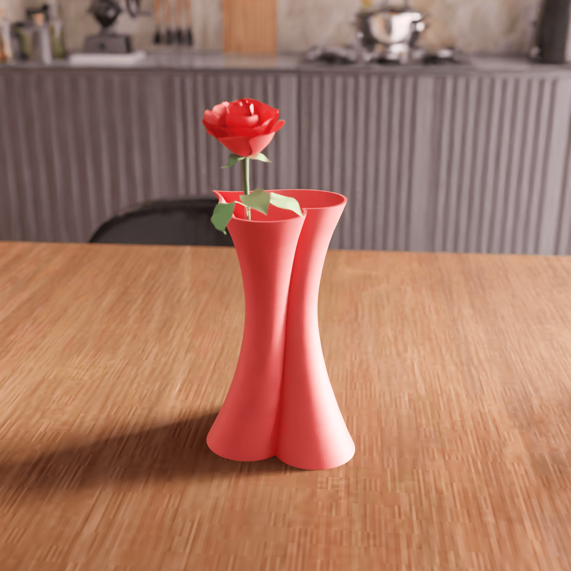 Twisted Heart Vase 3d model
