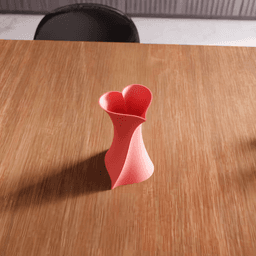 Twisted Heart Vase 3d model