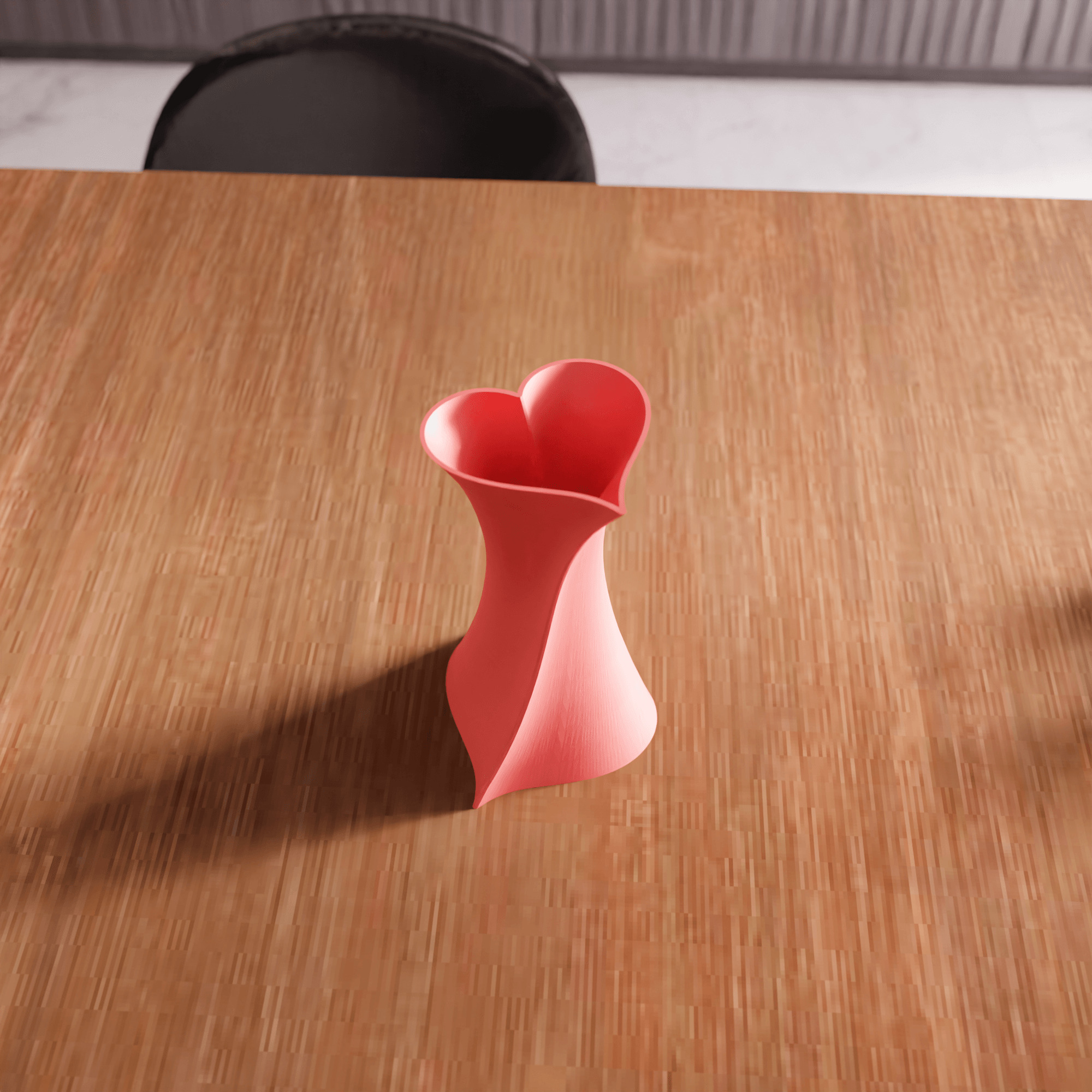 Twisted Heart Vase 3d model