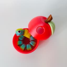 Worm Flexi and Apple Container 3d model