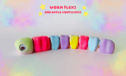 Worm Flexi and Apple Container 3d model